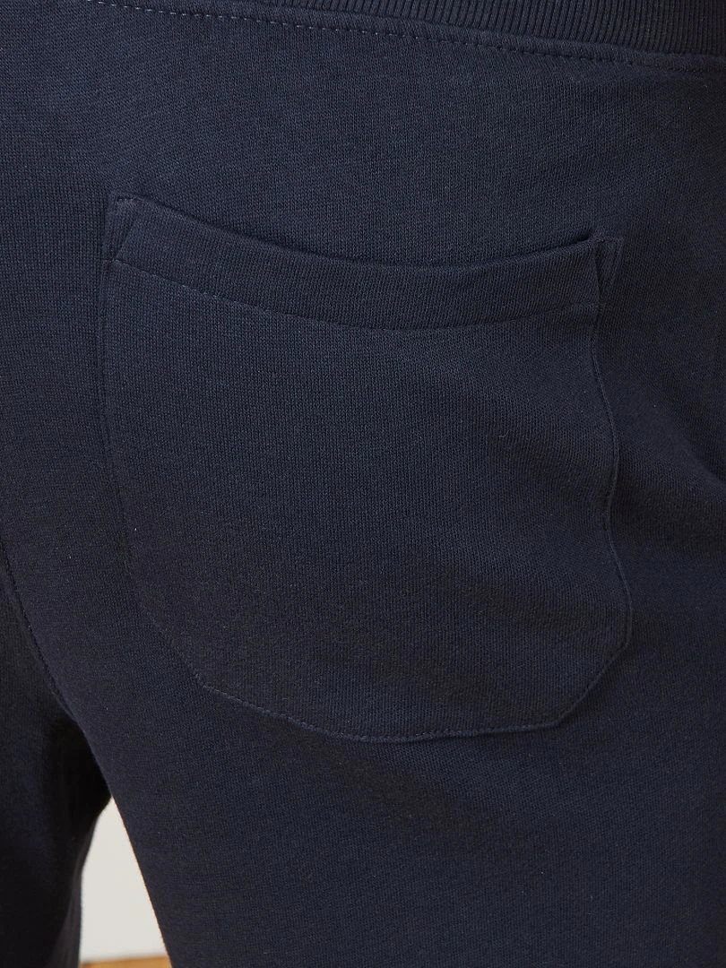 Pantalon uni en molleton   bleu marine