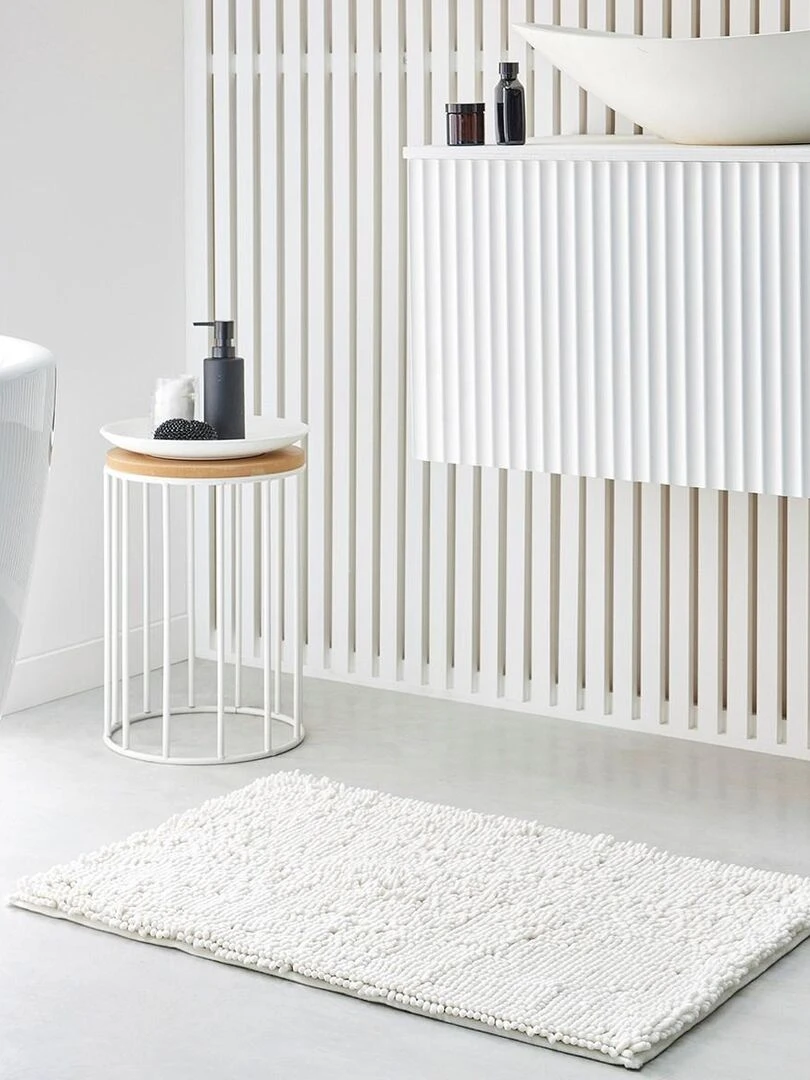 Tapis de bain mèche uni 'ESSENTIAL' 'TODAY' Blanc