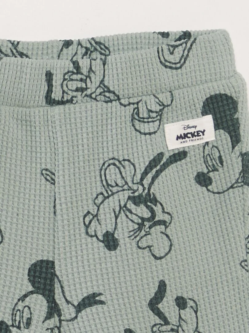 Ensemble jogging sweat + pantalon 'Disney' en nid d'abeilles   2 pièces   VERT