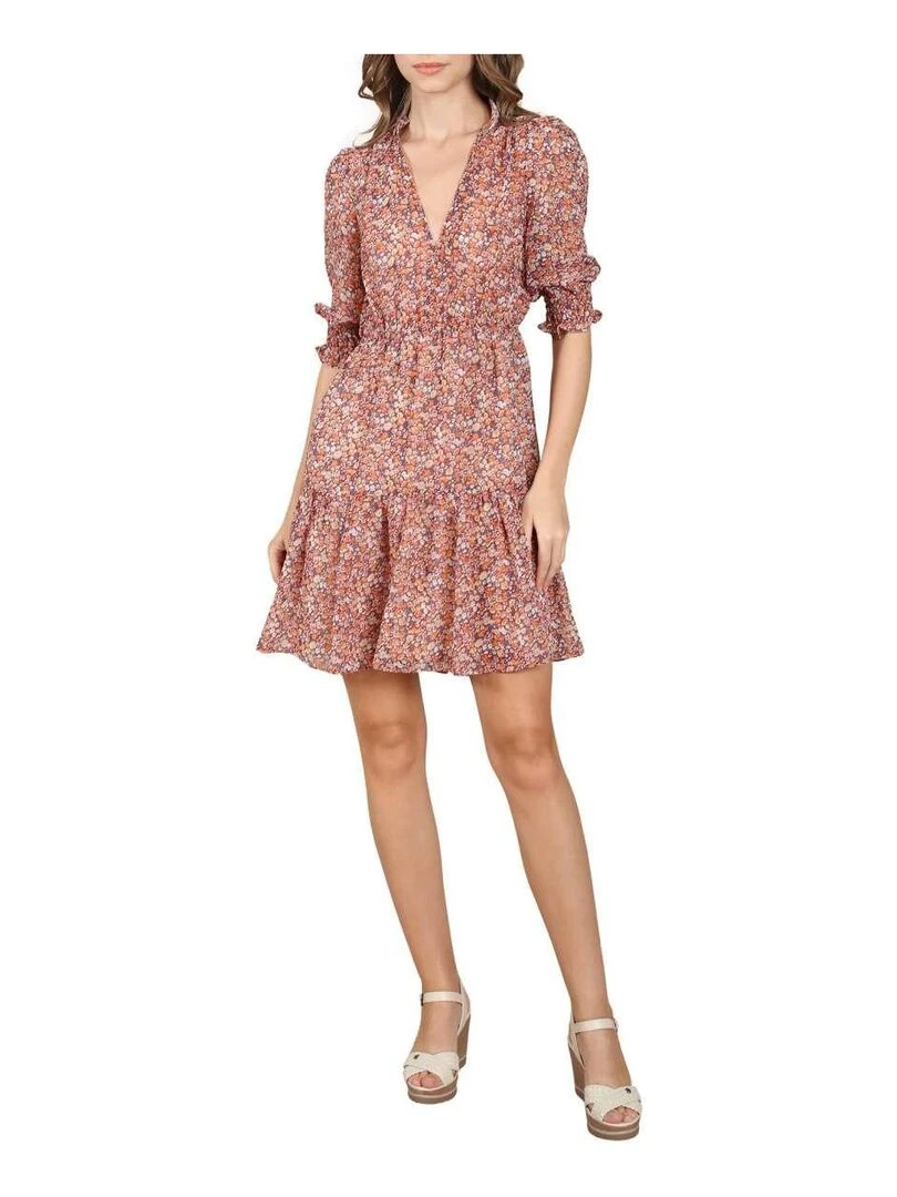 CHATTAWAK Robe courte droite Orange