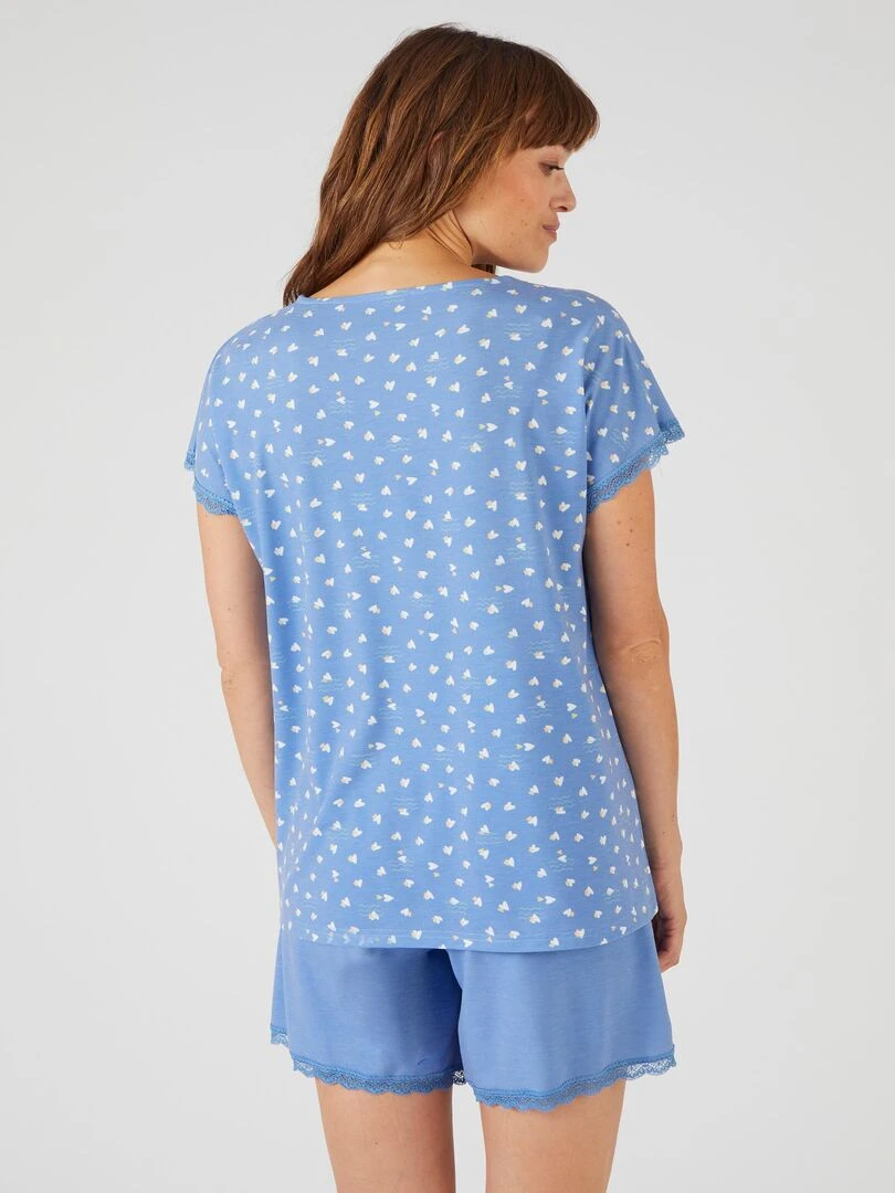 Pyjashort maille jersey Climatyl    Damart   Bleu