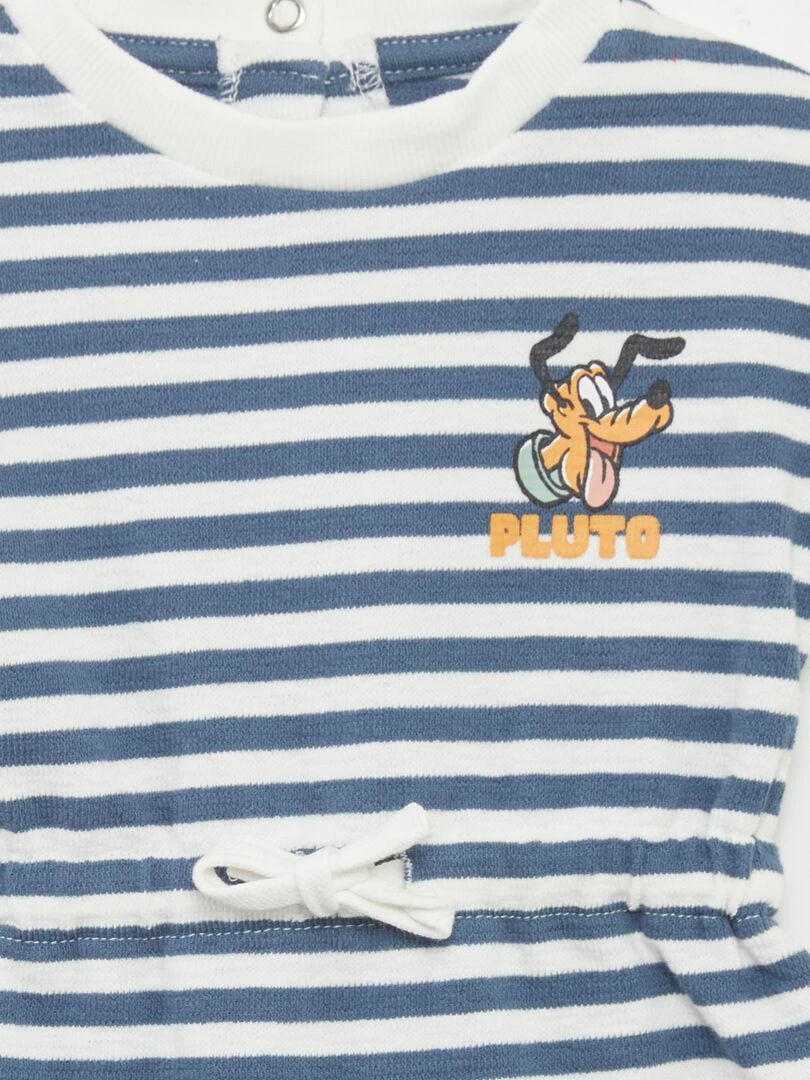 Barboteuse en french terry 'Disney' Bleu marine