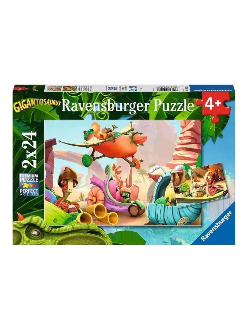 Puzzle 2 x 24 pièces gigantosaurus : Rocky bill mazu et tiny N/A