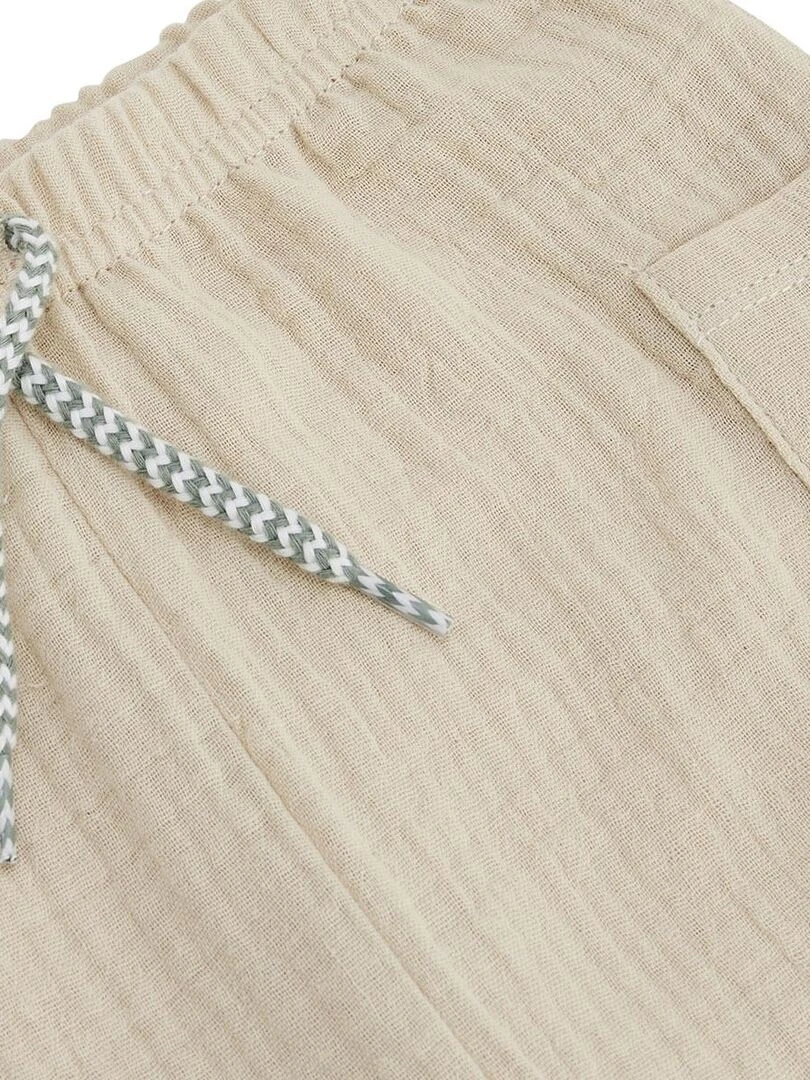 Pantalon bébé en gaze de coton écru Gao   Ecru
