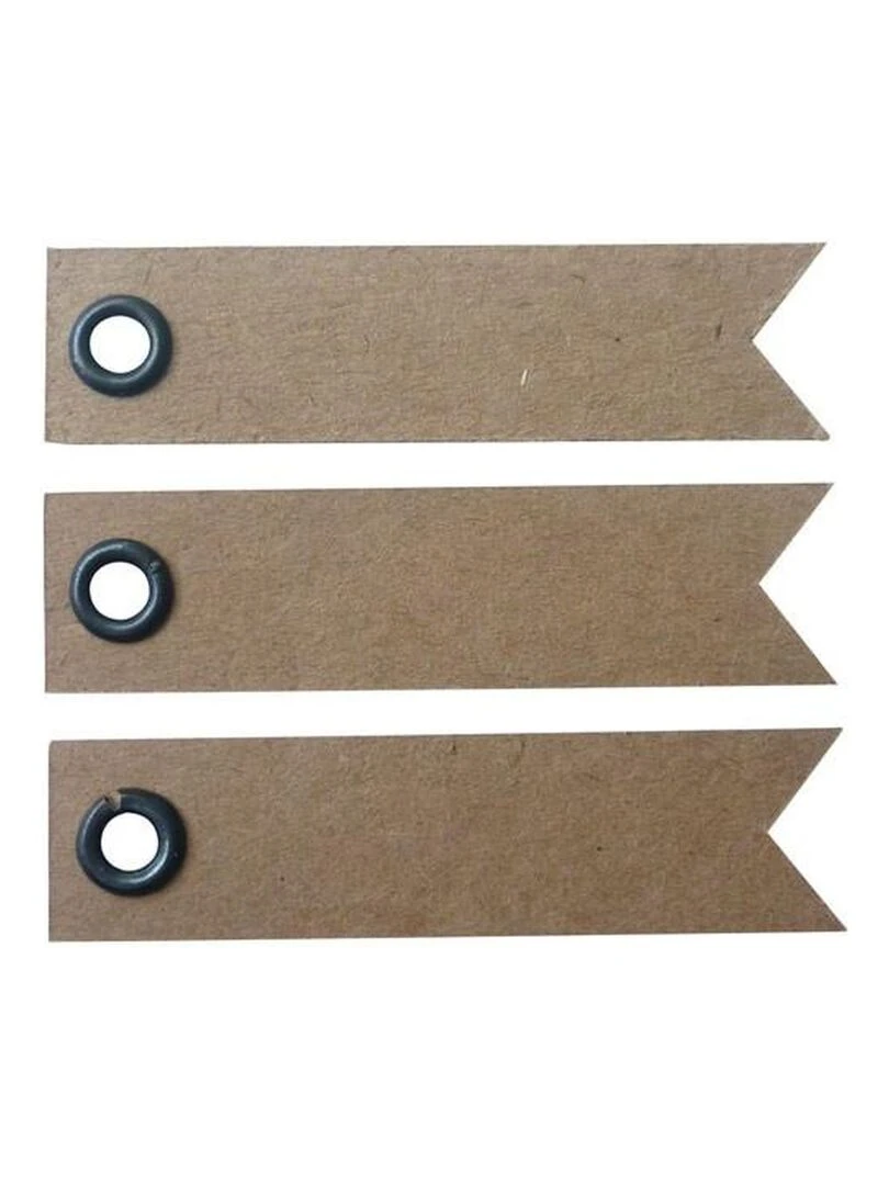 80 étiquettes kraft 5 cm Fanion N/A