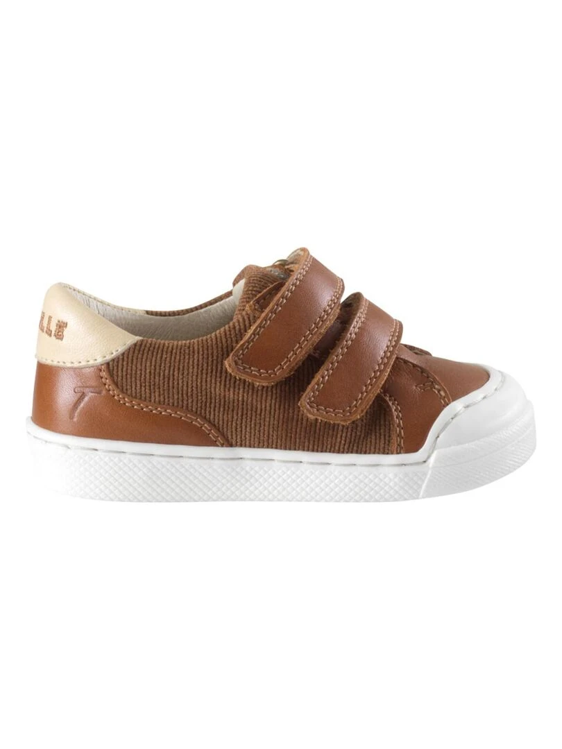 Baskets cuir Happy Marron