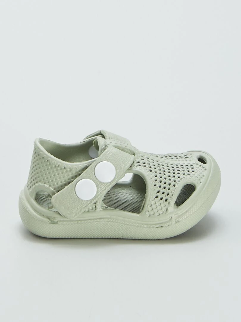 Sandales fermées en plastique moulé Vert
