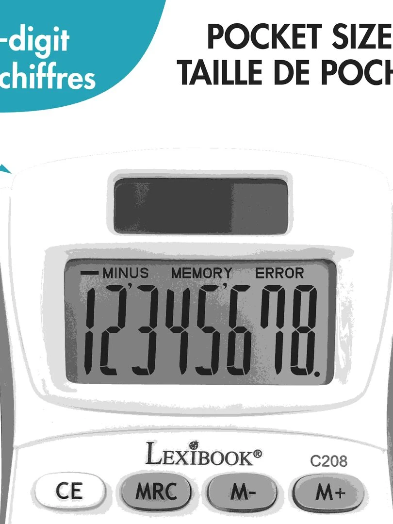 Calculatrice De Poche 8 Chiffres Avec Finition Rubber N/A
