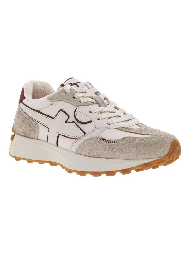 TAMARIS Baskets basses cuir Ecru