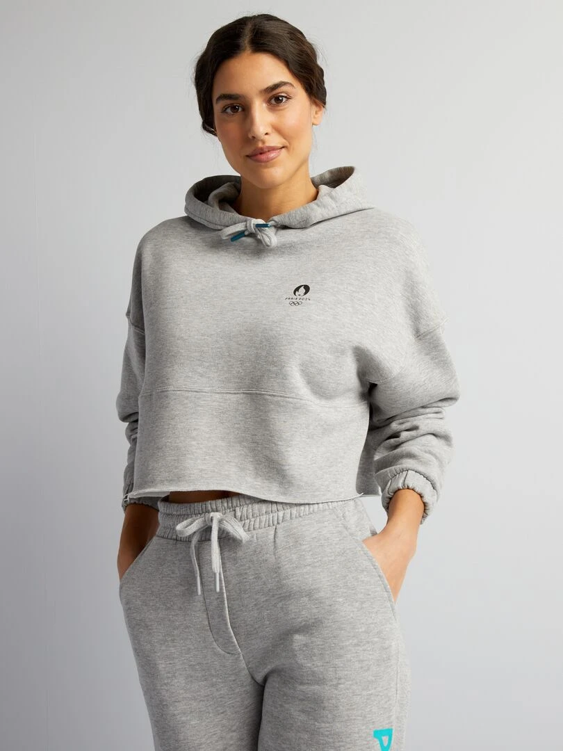 Sweat à capuche Paris 2024 Gris