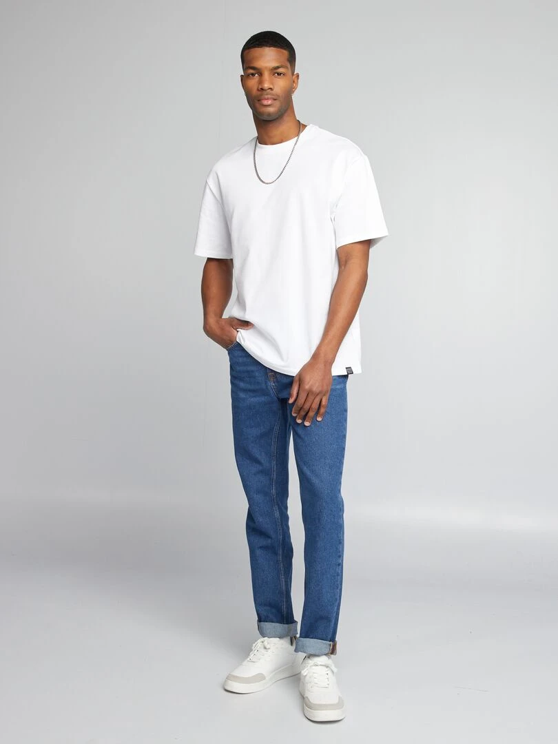 T shirt en coton uni blanc