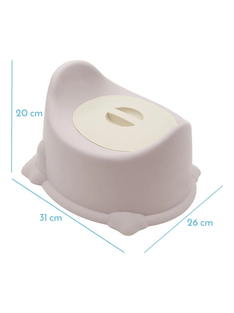 Lot de 2 pots de toilette pour bébé avec couvercle et poignée de transport Monsieur Bébé Rose