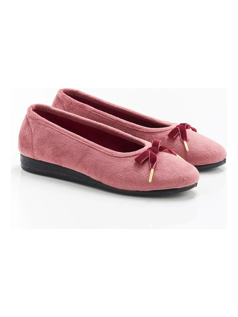 Ballerines aspect velours Damart Orange corail