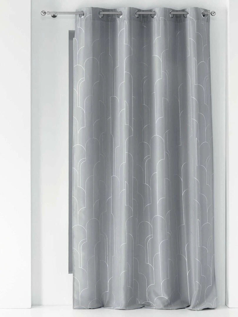 Rideau à oeillets Domea Gris