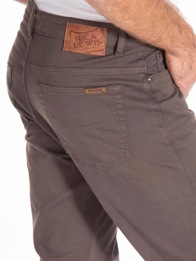Jeans RL70 coupe droite confort stretch WES 'Rica Lewis'   Marron glacé