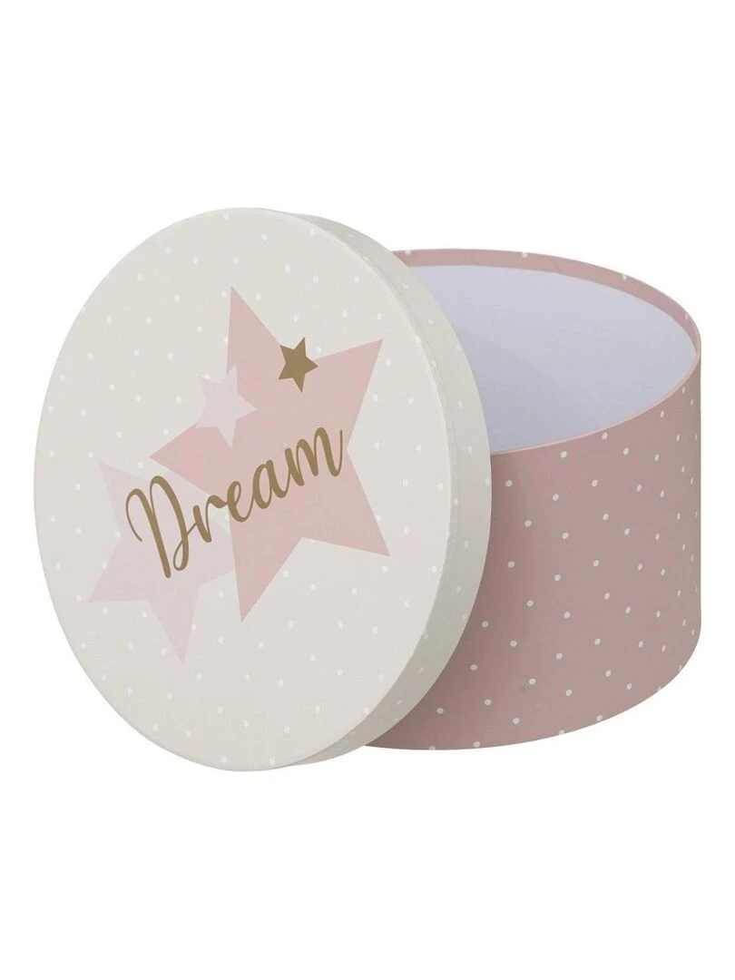 Lot de 3 boites rondes Thalie   Rose