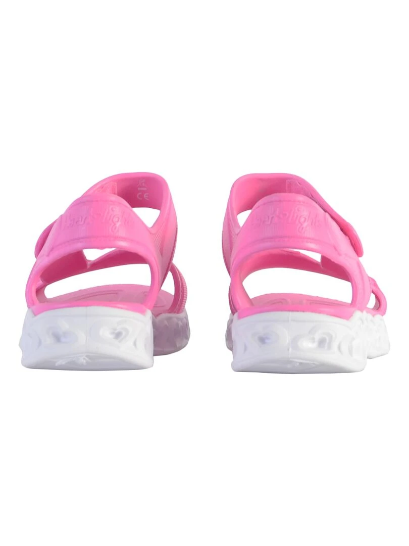Sandales à scratch Lumineuses Skechers Enfant   Rose