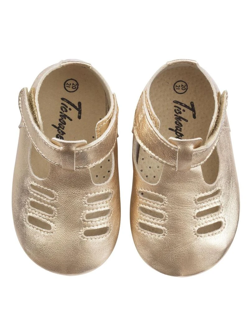 Chaussures bébé cuir souple Tibilly doré   Doré/or