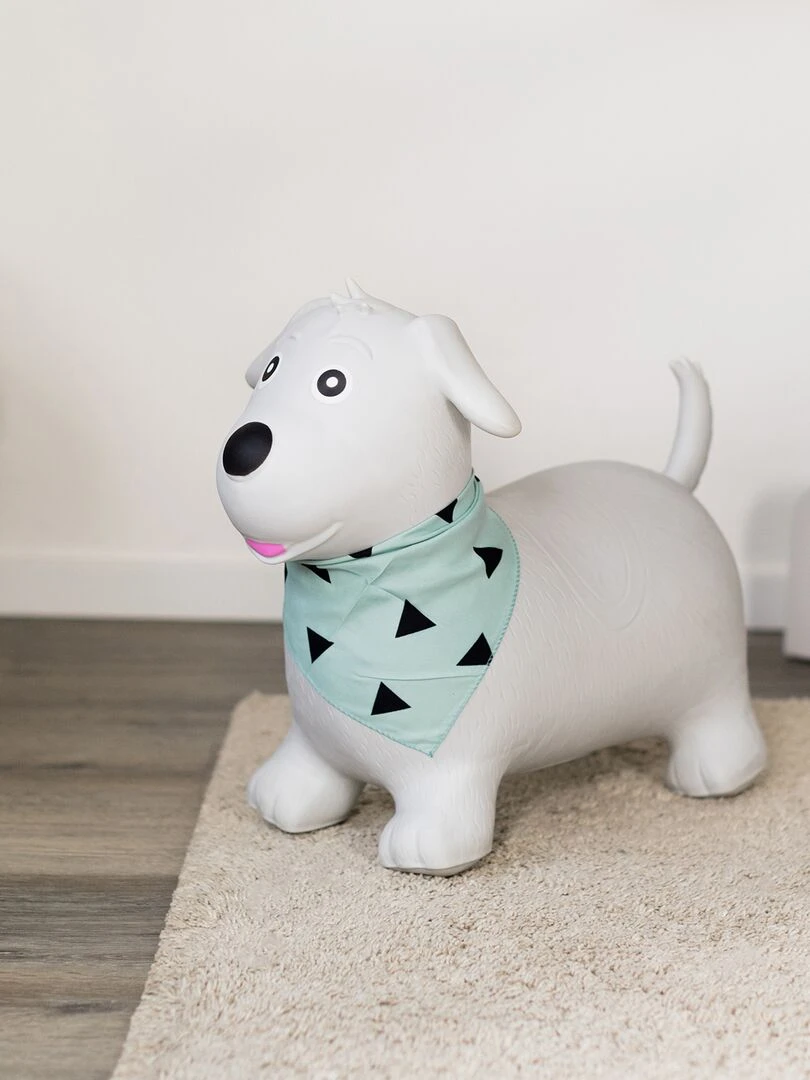 Animal sauteur gonflable en plastique chien Gris foncé