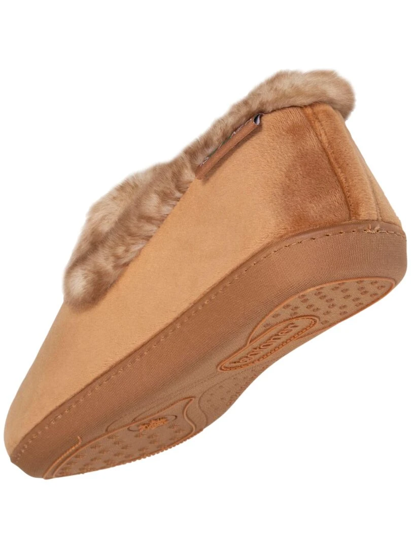 Chaussons charentaises recyclées Femme Camel   Camel