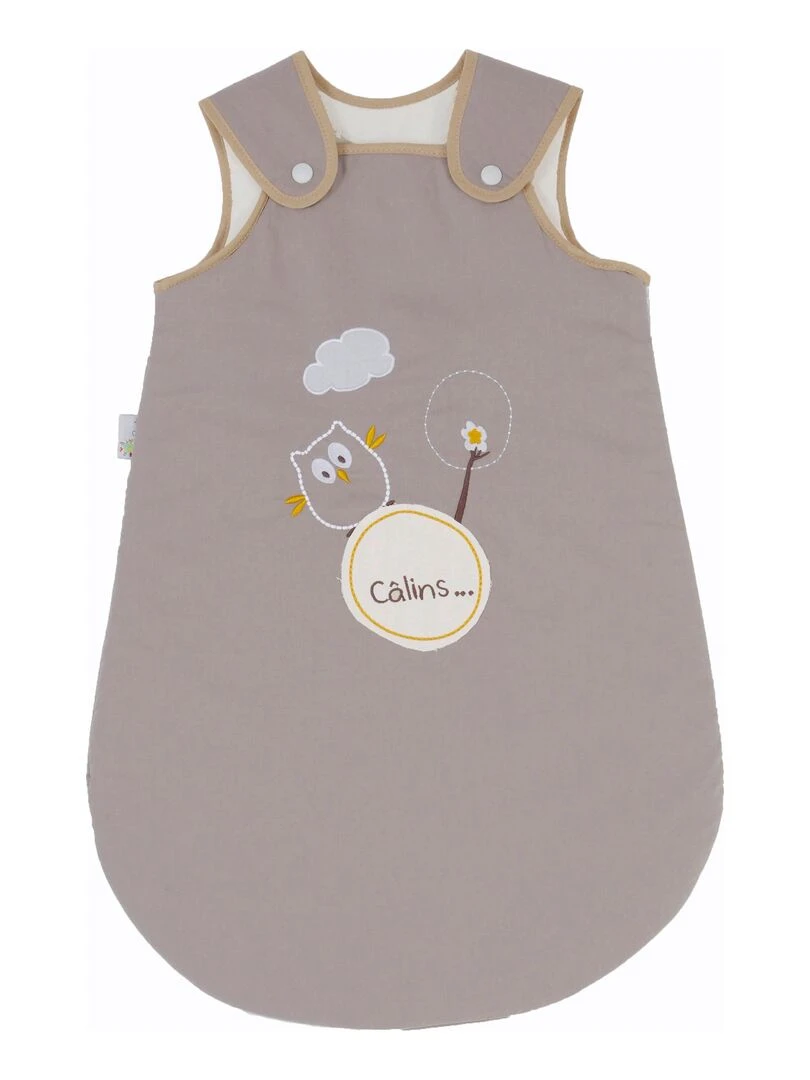 Gigoteuse douillette coton Bio toutes saisons 'P'tit Basile' Marron