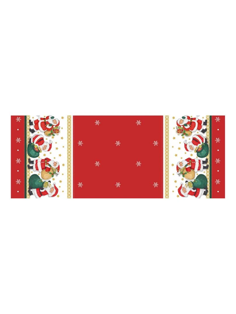 Nappe Toile cirée au mètre Noel tradition Rouge