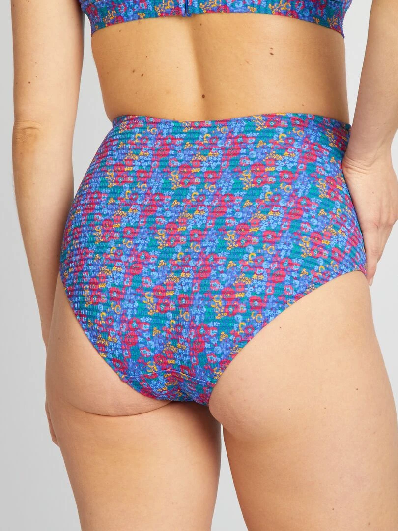 Culotte de bain de maternité à imprimé fleuri   Bleu
