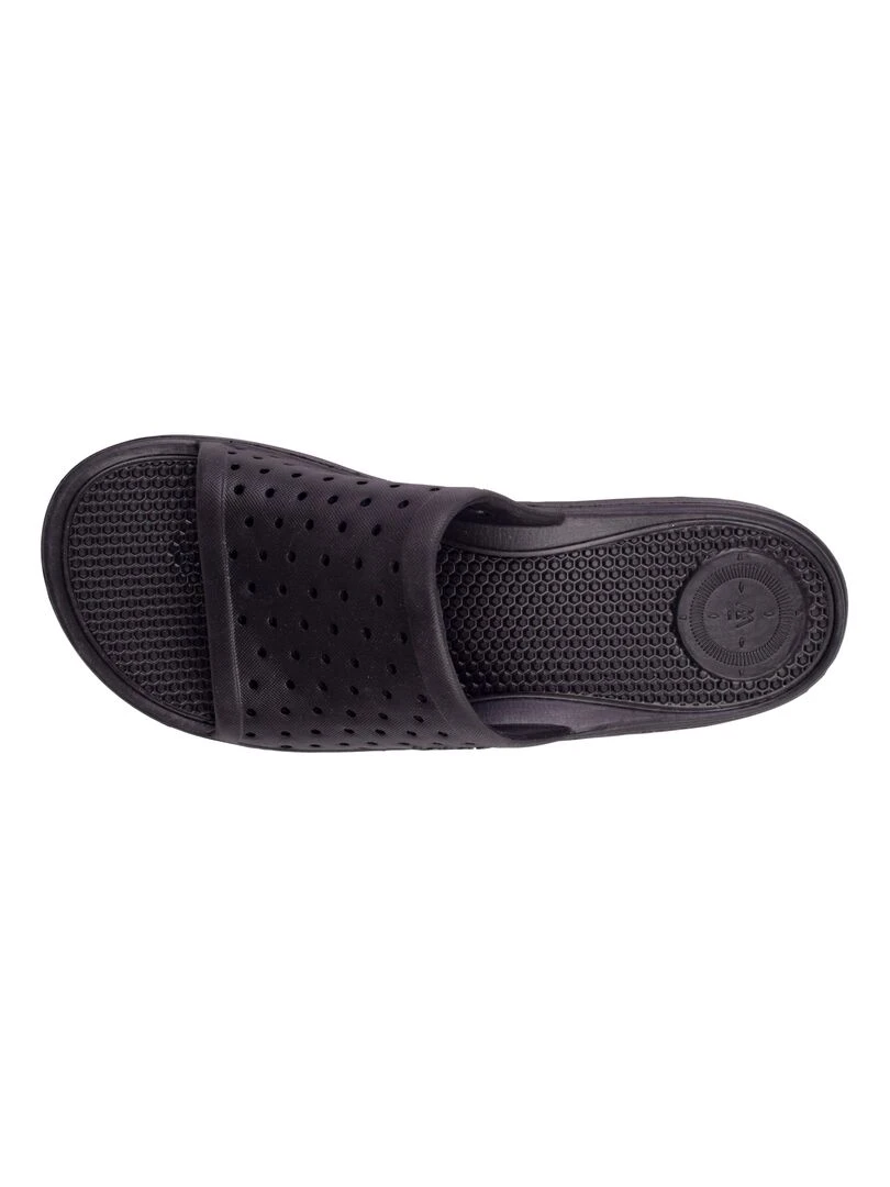 Mules claquettes Femme ajourées Noir   Noir