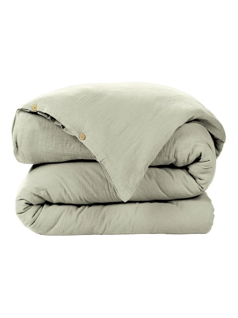 Housse de couette en double Gaze de coton Vert clair