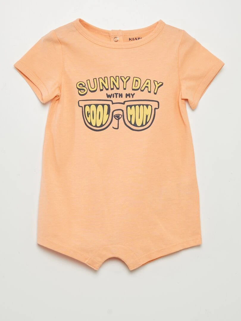 Lot de 2 barboteuses courtes   Orange