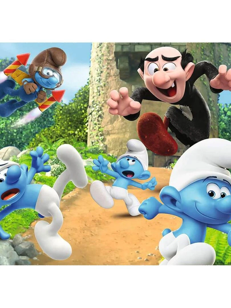 Puzzle 45 pièces : Les Schtroumpfs : Course poursuite N/A