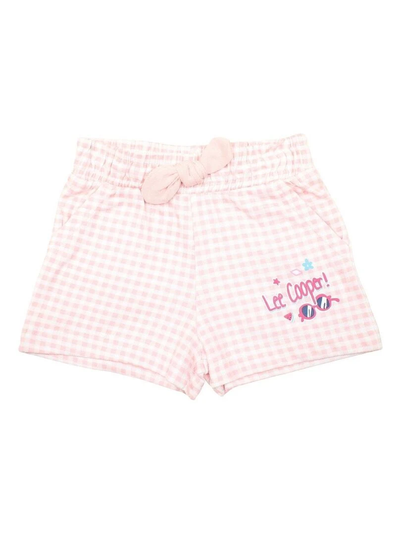Lee Cooper   Ensemble ​​T shirt short bébé fille Imprimé Lee Cooper   Rose clair