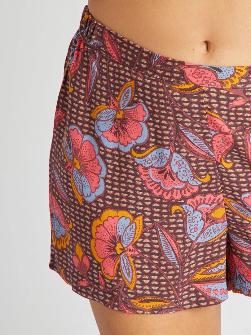 Pyjama chemisier + short   imprimé wax   Wax