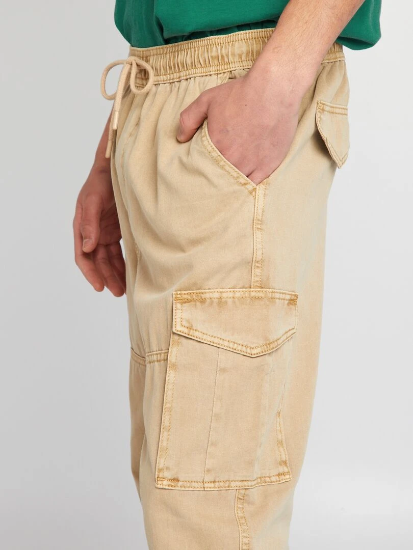 Pantalon avec poches sur les côtés   Sable