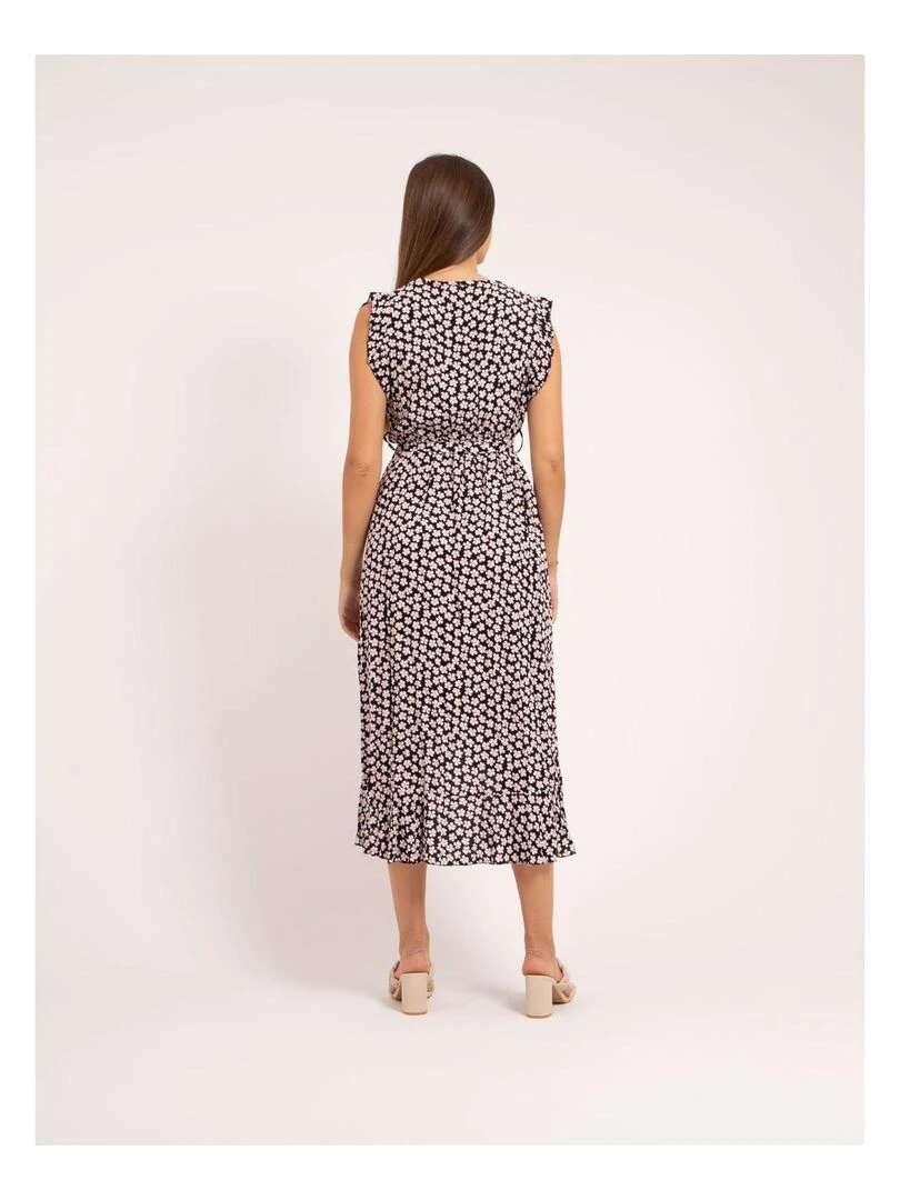 Robe longue motifs ILOUA Noir