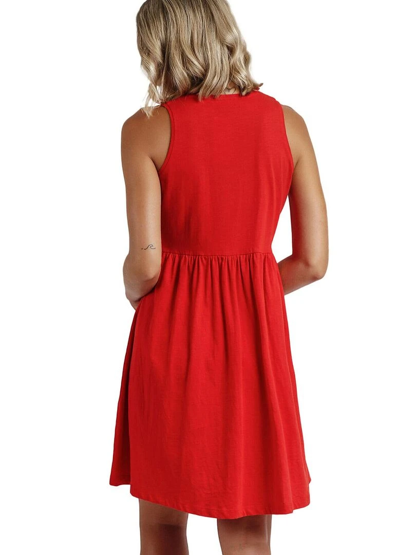 Robe estivale White Paisley Rouge