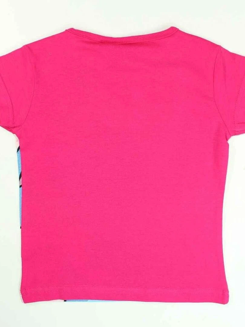 Disney   Ensemble T shirt short fille Imprimé Lilo Et Stitch   Rose fushia