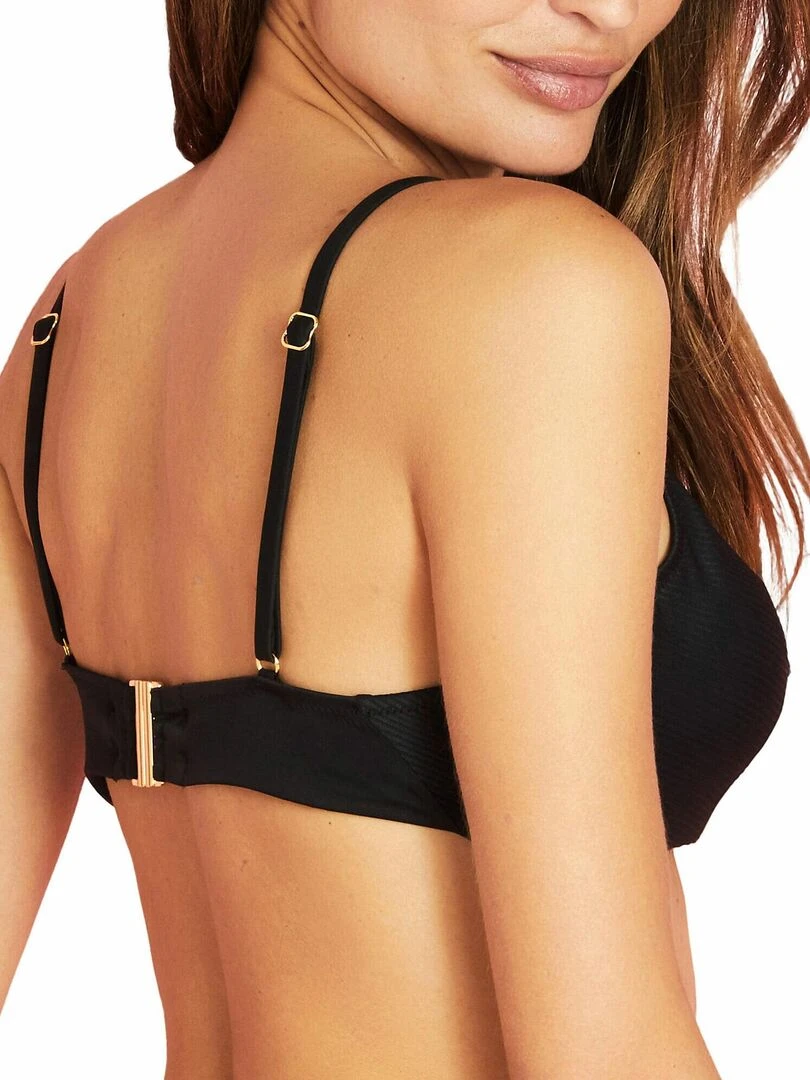 Haut maillot de bain emboîtant Maldives Noir