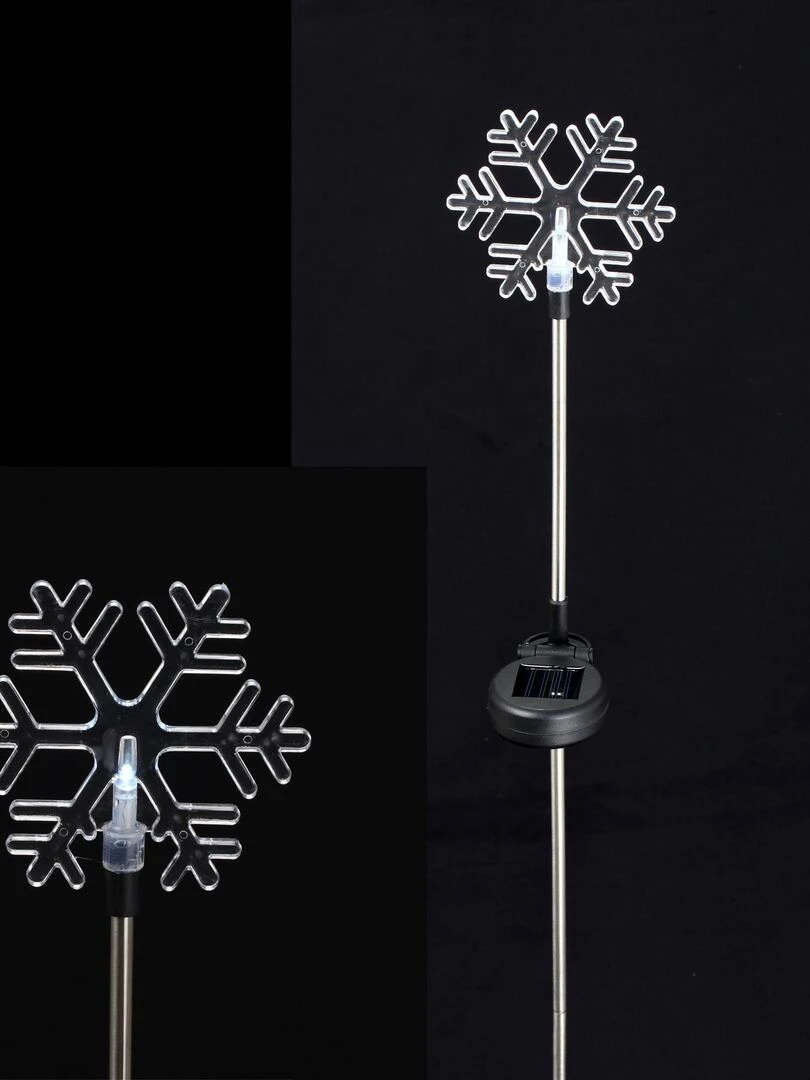 Flocon solaire 1 LED Blanc