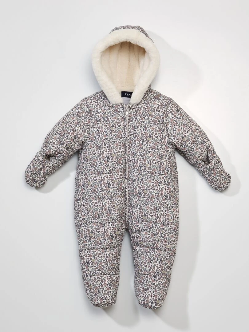 Combipilote à capuche avec imprimé Beige