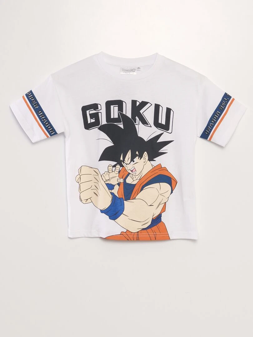 Tee shirt imprimé 'Dragon Ball Z' blanc