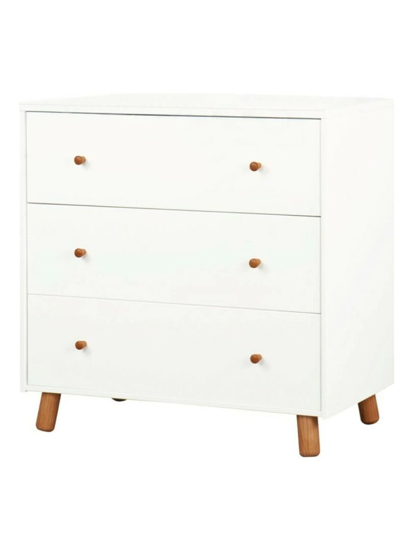 Commode enfant Gabby   AKITEN RETAIL   Blanc Marron