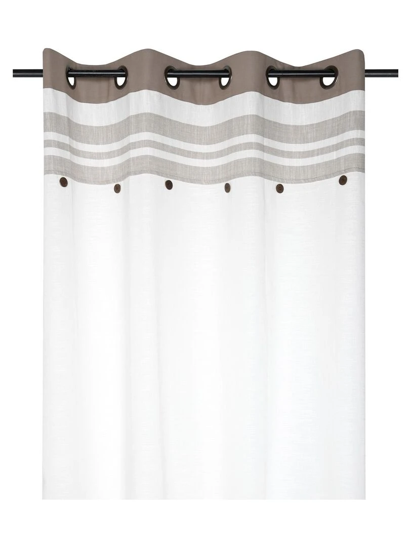 Rideau tamisant esprit tapissier Beige