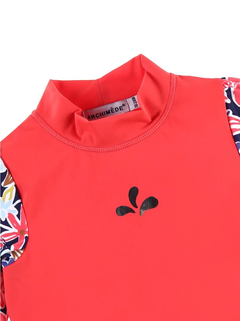 Top anti UV avec fleurs   Archimède   Rose