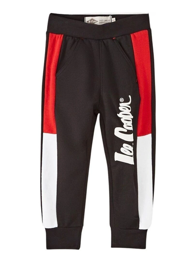 Lee Cooper Pantalon De Jogging garçon imprimé logo en coton Noir
