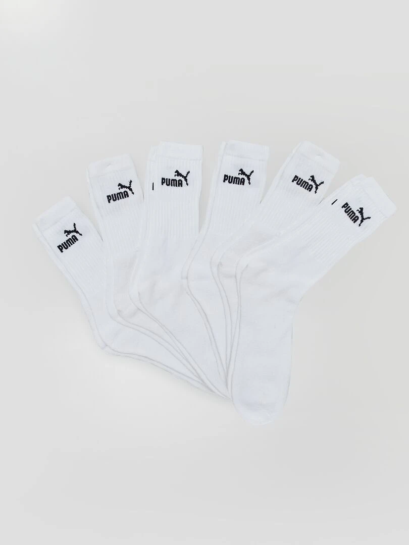 Lot de 6 paires de chaussettes 'Puma' Blanc
