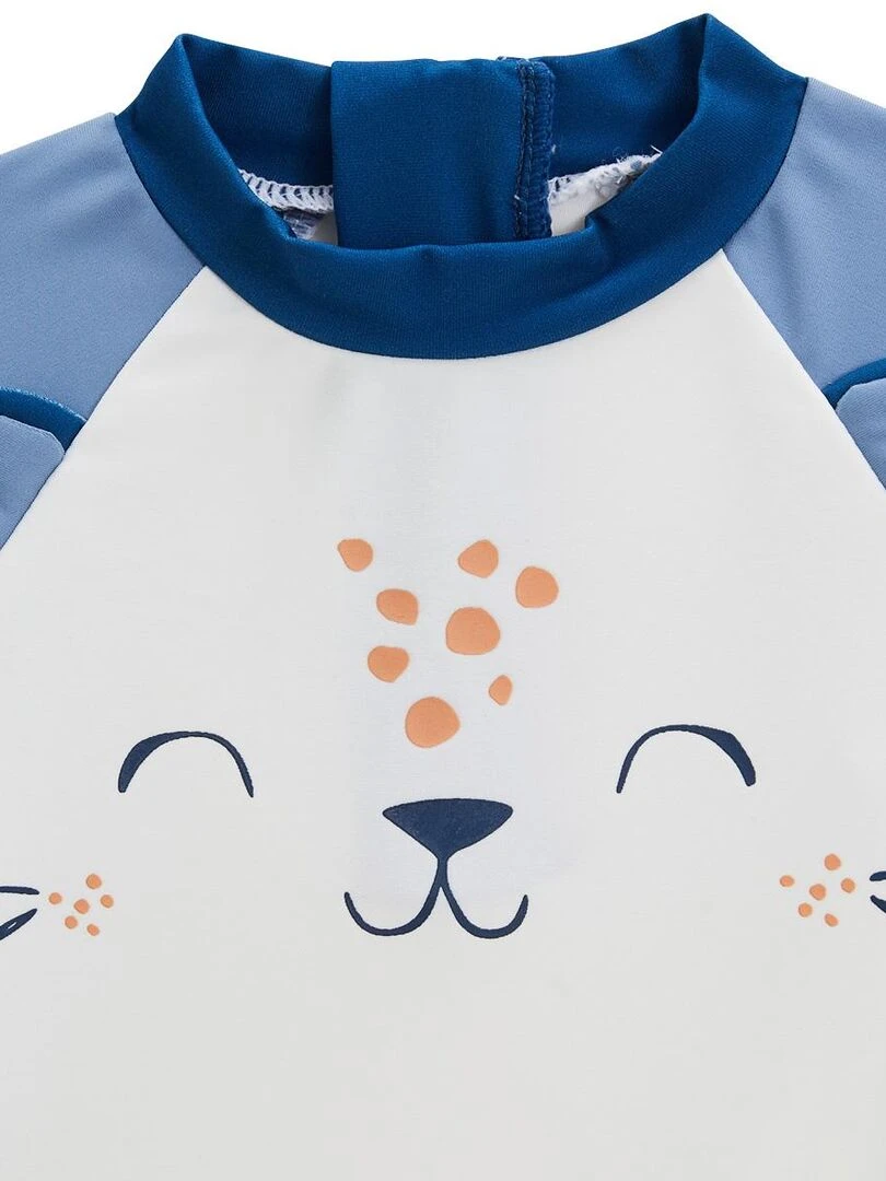 Maillot de bain bébé 2 pièces t shirt de protection UV & boxer Saint Malo Bleu
