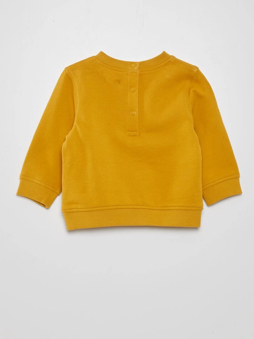 Sweat en molleton fin   Jaune