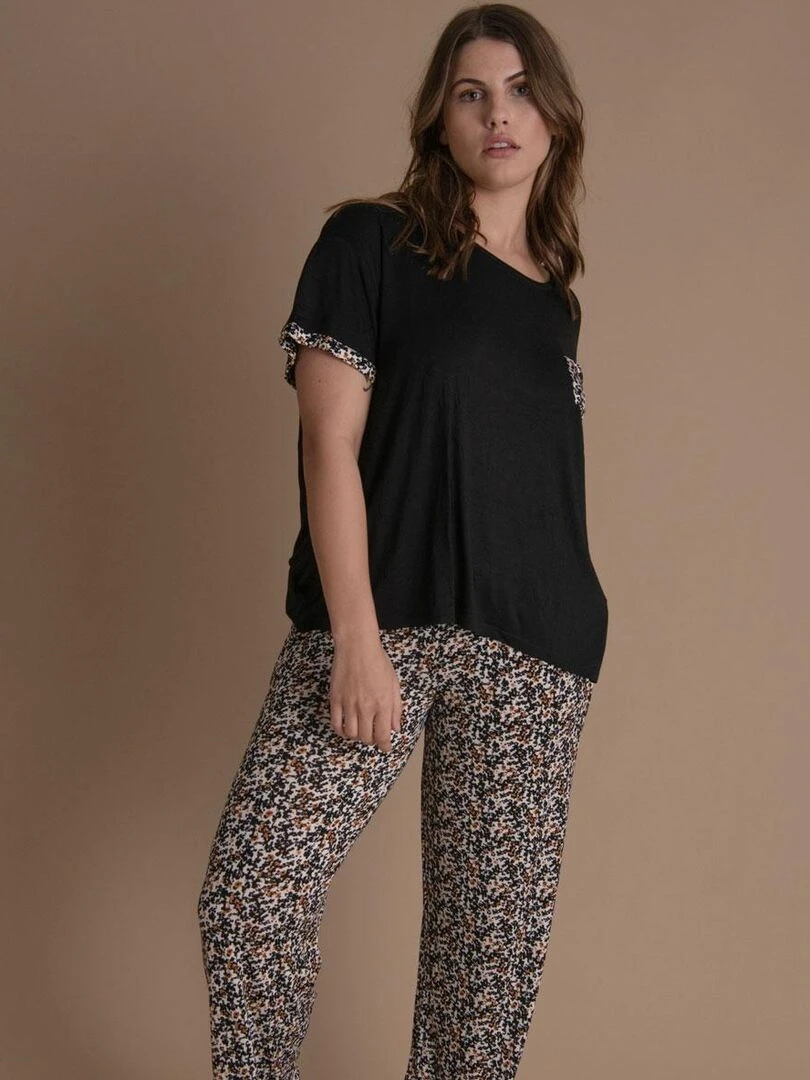 Top manches courtes SEVTA   Noir