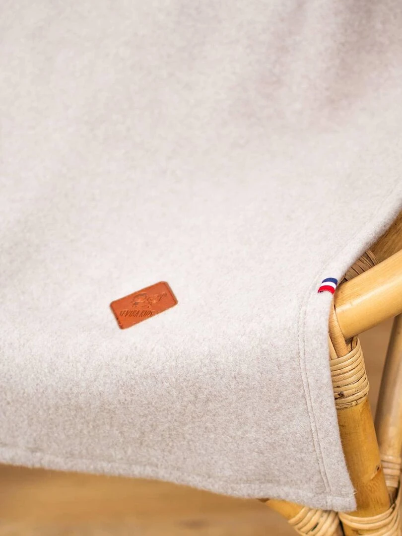 Couverture polaire 100% coton ultra doux   Beige